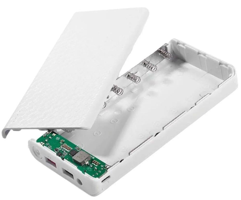 Корпус Power Bank 7х18650 PD/QC с DC 5В/9В/12В Белый