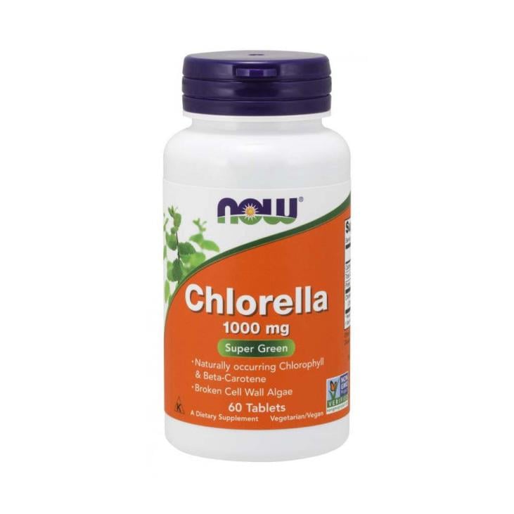 Хлорелла с разрушенной клеточной стенкой NOW Chlorella 1000 mg 60 табл.