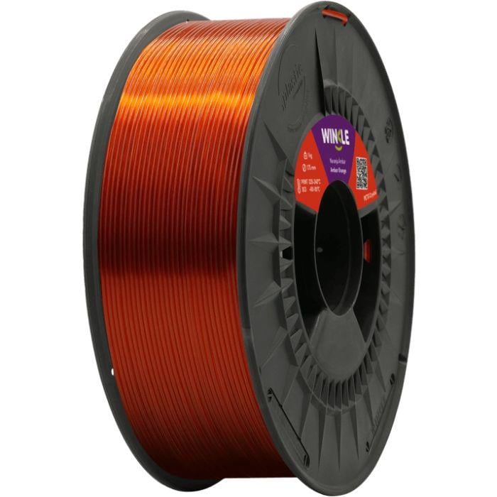 Полупрозрачный филамент WINKLE PETG CRYSTAL 1 кг 1,75 мм для FDM печати Оранжевый (PET01000175NARAMBWNK)