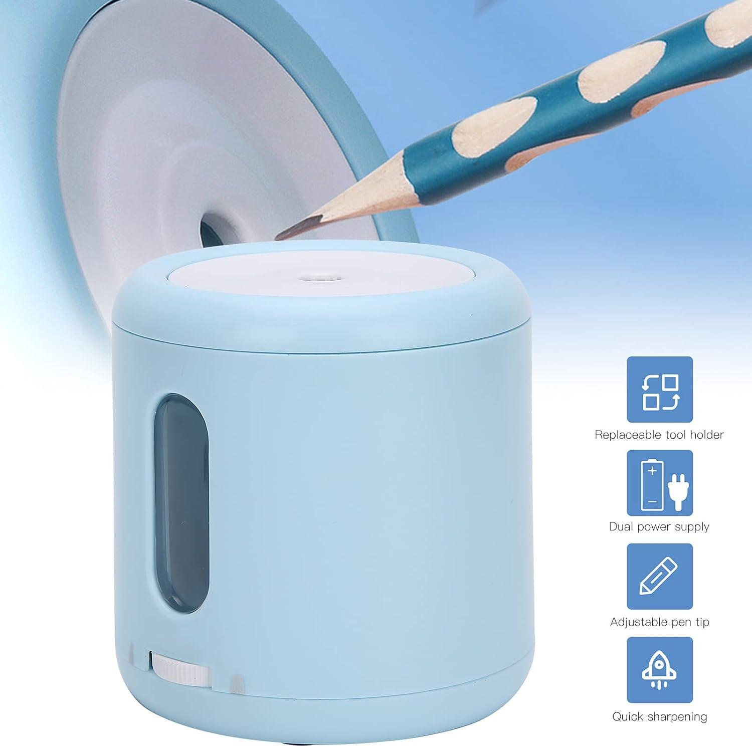 Электроточилка для карандашей TENWIN 8035 с регулировкой угла заточки и встроенным аккумулятором (TW8035-2) - фото 9 Электроточилка для карандашей TENWIN 8035 с регулировкой угла заточки и встроенным аккумулятором (TW8035-2) - фото 9