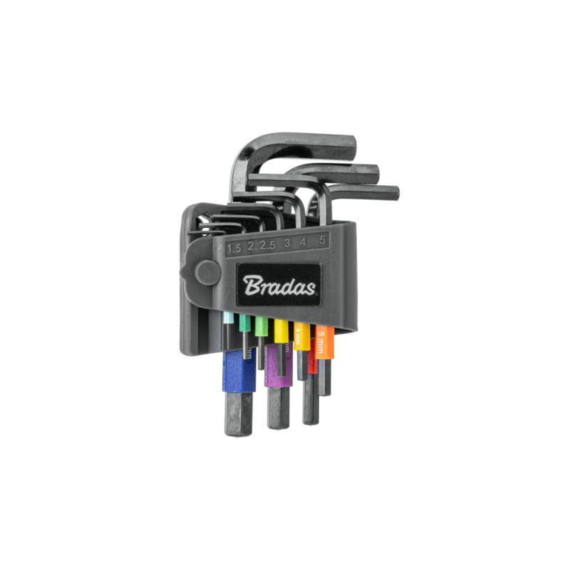 Набор шестигранных ключей Bradas HX 1,5-10 мм 9 шт. короткие (DIY-HKH71-SH/B)