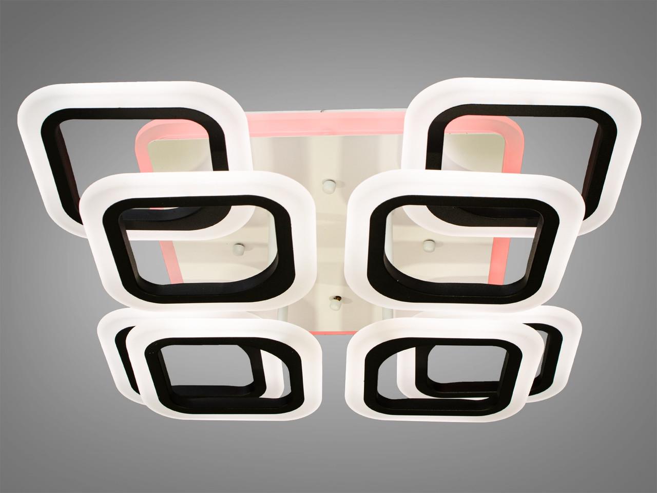 Люстра акриловая для спальни HAS8060-4+4BK-LS 120W 16 м2 - фото 3 Люстра акриловая для спальни HAS8060-4+4BK-LS 120W 16 м2 - фото 3