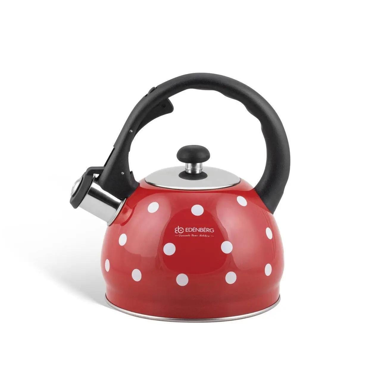 Чайник с свистком Edenberg EB-1922 для индукционных плит 2 л Красный (2530556541) - фото 4 Чайник с свистком Edenberg EB-1922 для индукционных плит 2 л Красный (2530556541) - фото 4