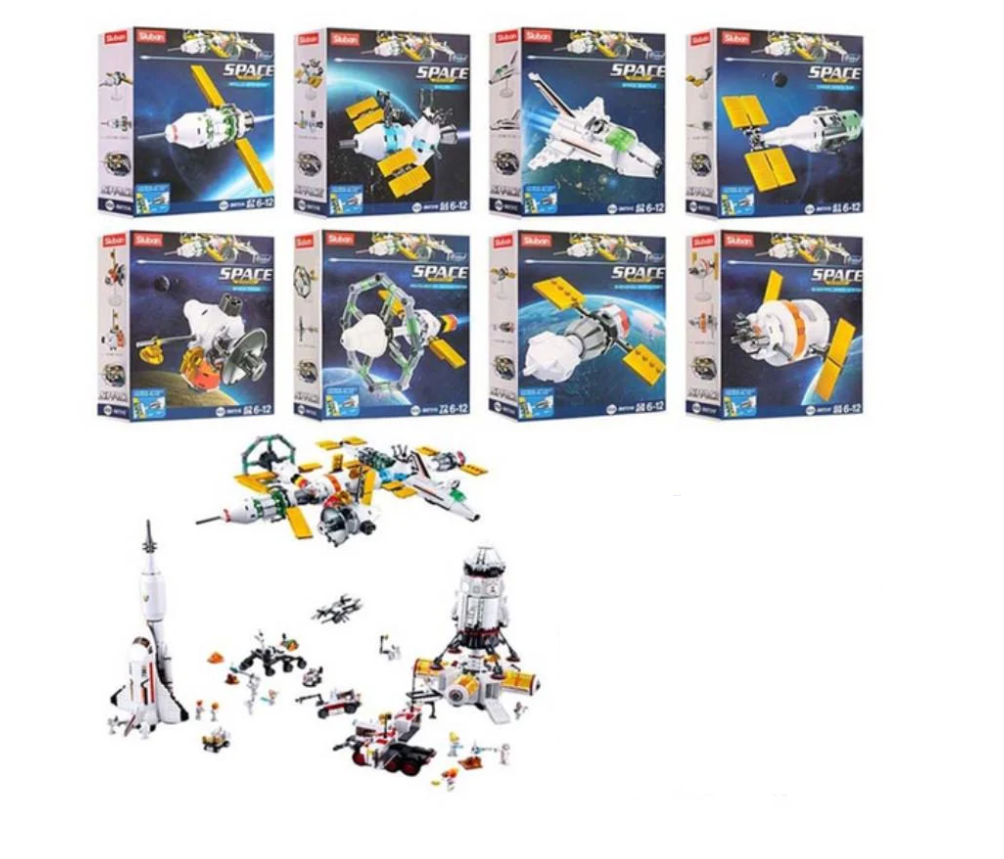 Конструктор Sluban 8в1 Space Космический транспорт 511 дет. Конструктор Sluban 8в1 Space Космический транспорт 511 дет.