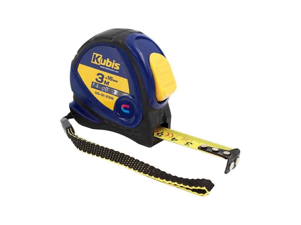 Рулетка Kubis MagLock с магнитами L 3 м 16 мм (1026153)