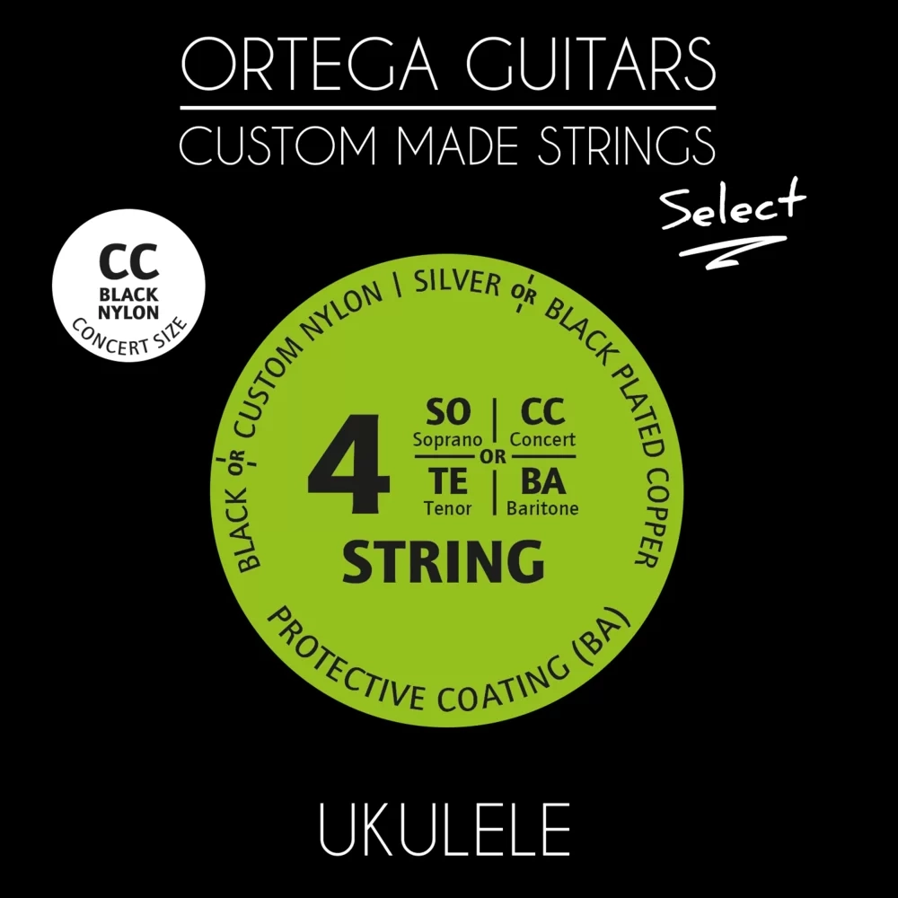 Струны для укулеле концерт Ortega Custom Select Black Nylon UKSBK-CC (127684)