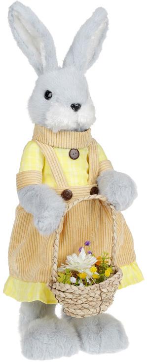 Фигура декоративная Крольчиха с корзинкой 20х16х59 см пенопласт (BD-NY27-911)
