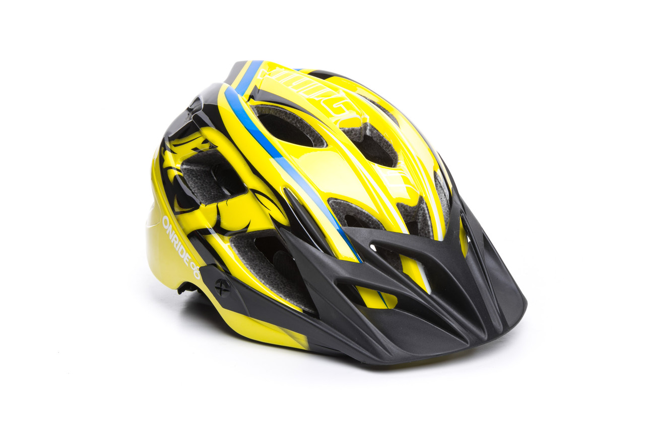 Шлем велосипедный OnRide Rider M Yellow/Blue (233d)