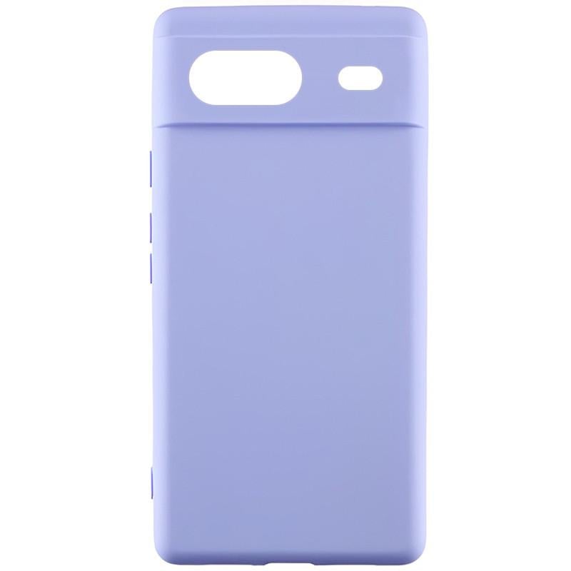 Противоударный чехол Silicone Cover Lakshmi Full Camera (AAA) для Google Pixel 8a сиреневый
