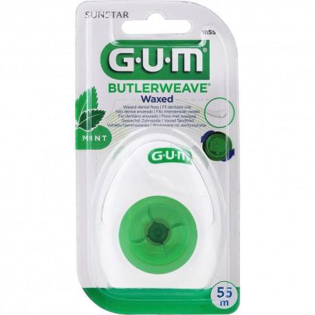 Зубная нить GUM ButlerWeave вощена с мятой 55 м (1921)