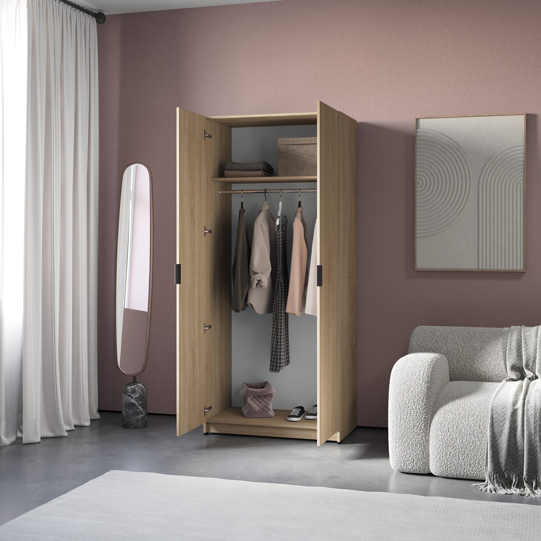 Шафа розстібна зі штангою та полицею 205,5х100х50 см Дуб Сонома (380903)