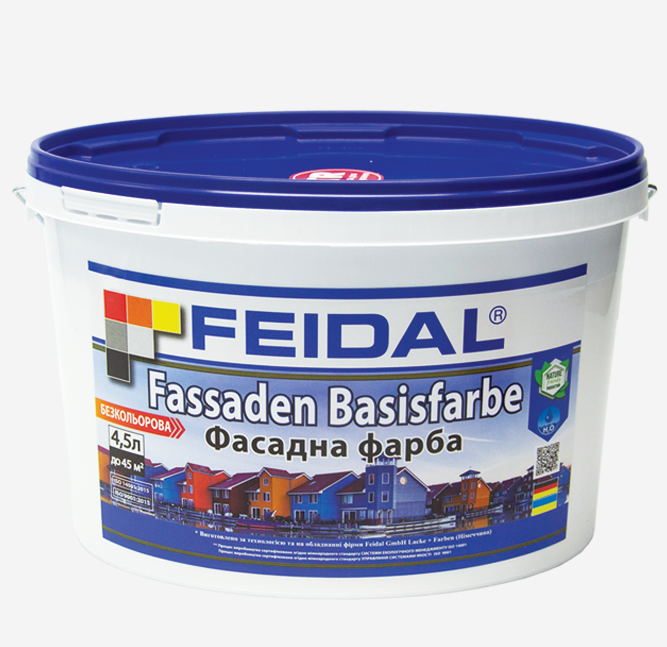 Краска фасадная Feidal Fassaden Basisfarbe тонированная 4,5 л Бесцветный