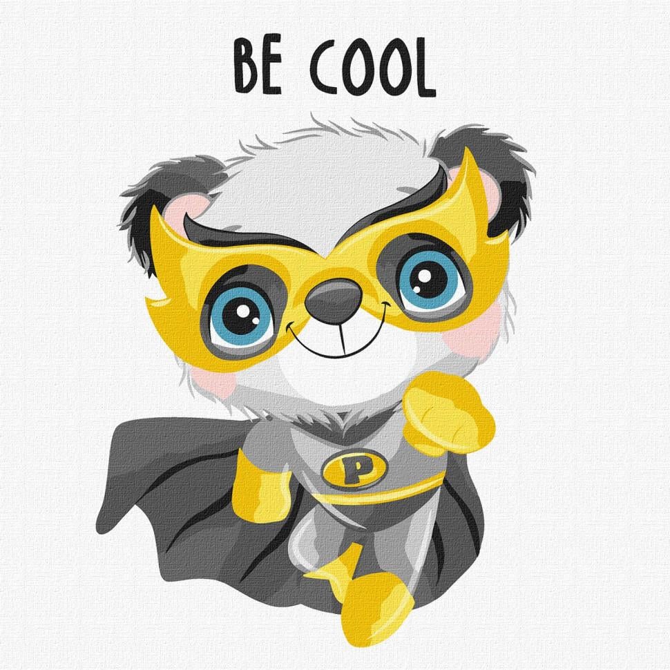 Картина за номерами Ideyka Крутезна панда KHO6097 30x30 см (RLT37060)