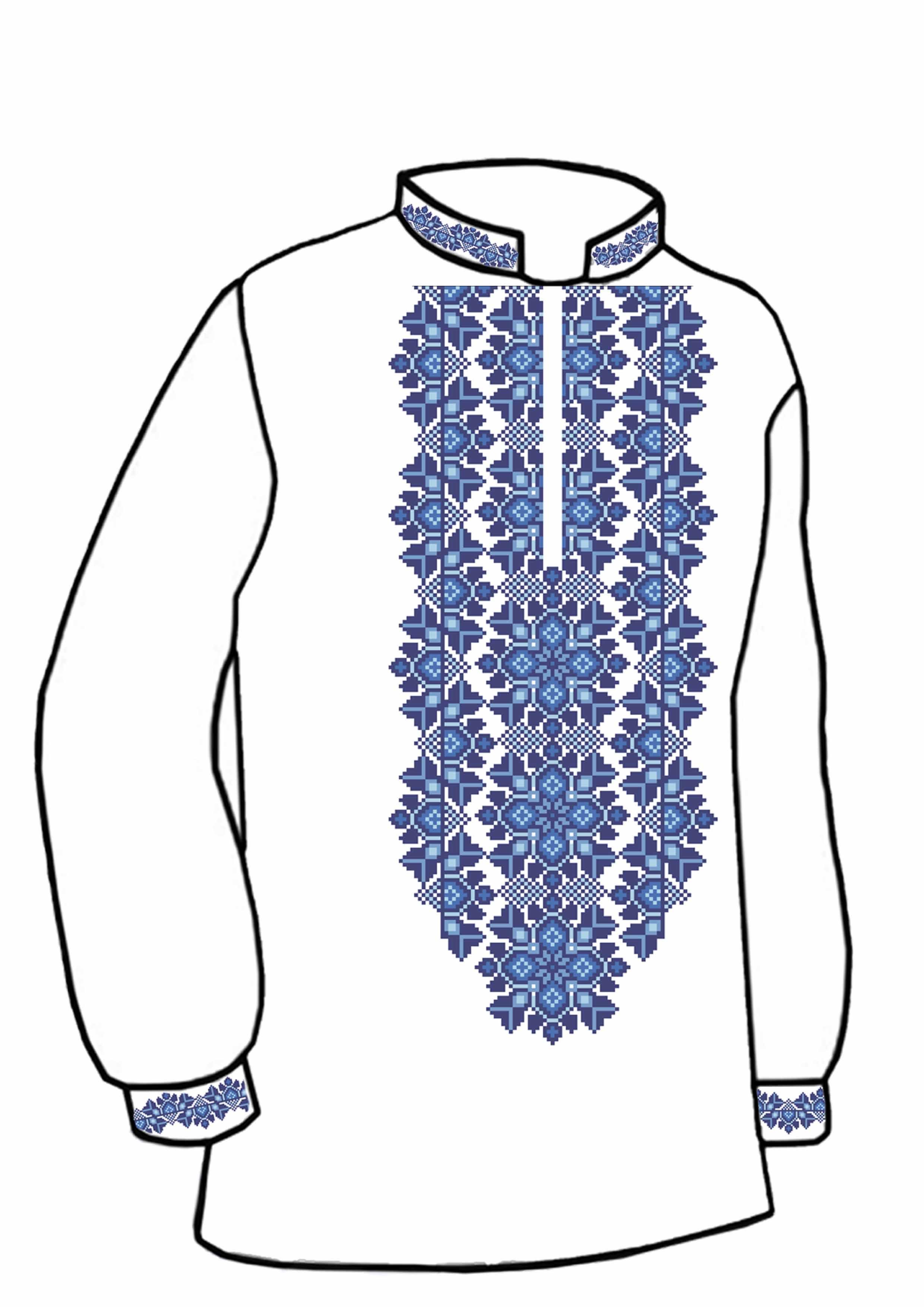 Заготовка для вишивки нитками або бісером сорочка СЧ-44 домоткане полотно Заготовка для вишивки нитками або бісером сорочка СЧ-44 домоткане полотно