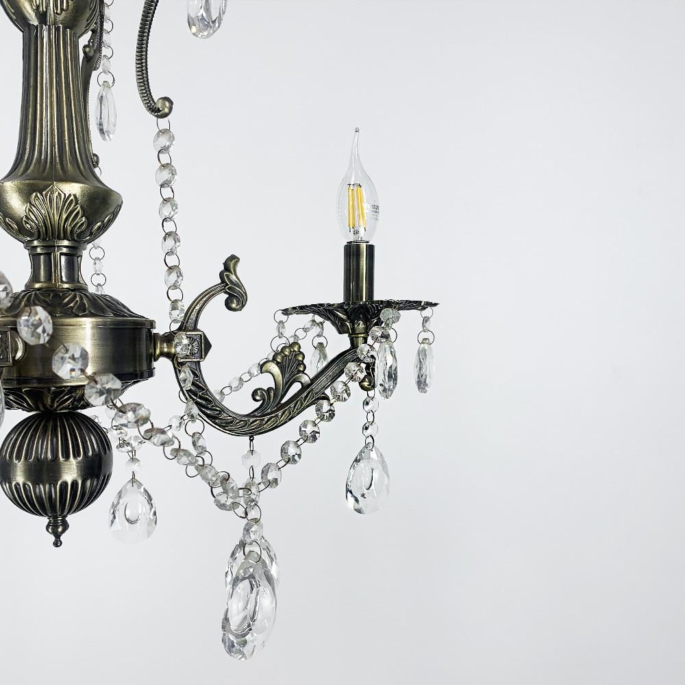 Люстра підвісна кришталева Crystal Life на 3 лампи 50 см Бронза (11549/3) - фото 5 Люстра підвісна кришталева Crystal Life на 3 лампи 50 см Бронза (11549/3) - фото 5