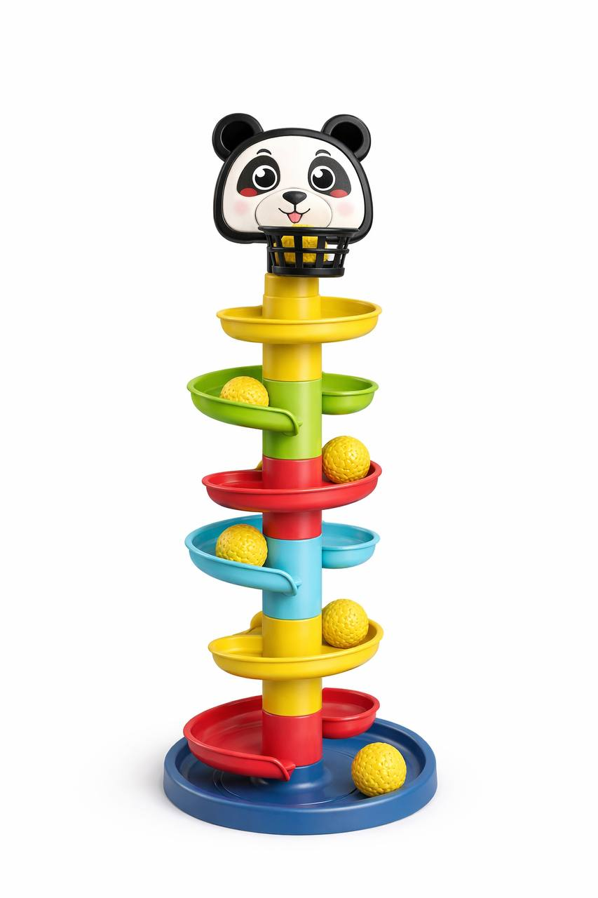 Спуск веселый Fun Game MBX094 с 4 шариками на 6 уровней Пандочка (2939351455)