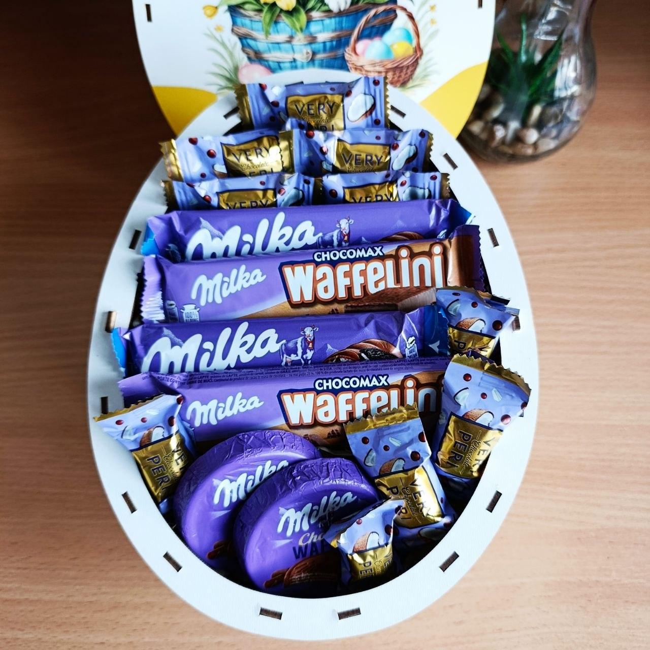 Бокс пасхальный со сладостями мелкая для ребенка или девушки (ar410)