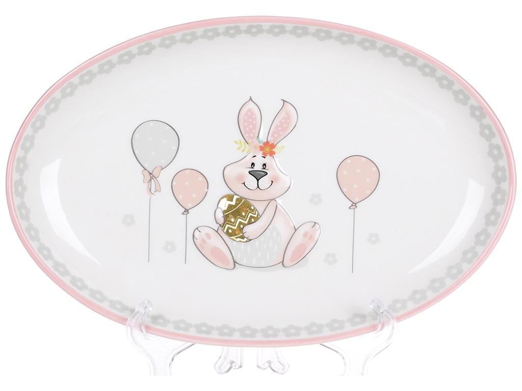 Блюдо керамическое овальное с объемным рисунком Веселый кролик 29 см (BDI-DM144-E) Блюдо керамическое овальное с объемным рисунком Веселый кролик 29 см (BDI-DM144-E)