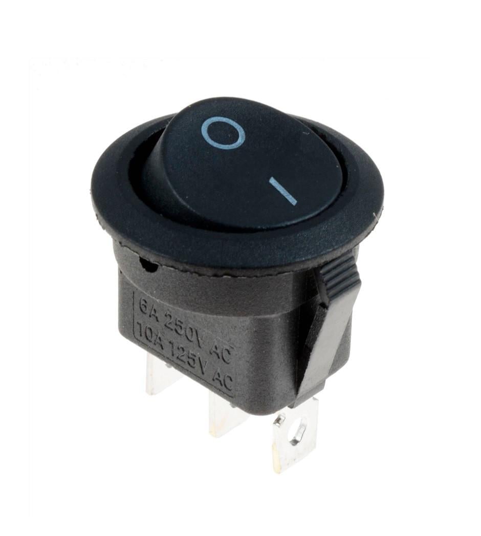 Переключатель TechnoSystems KCD1-8-102 B/B круглый Black (5500745)