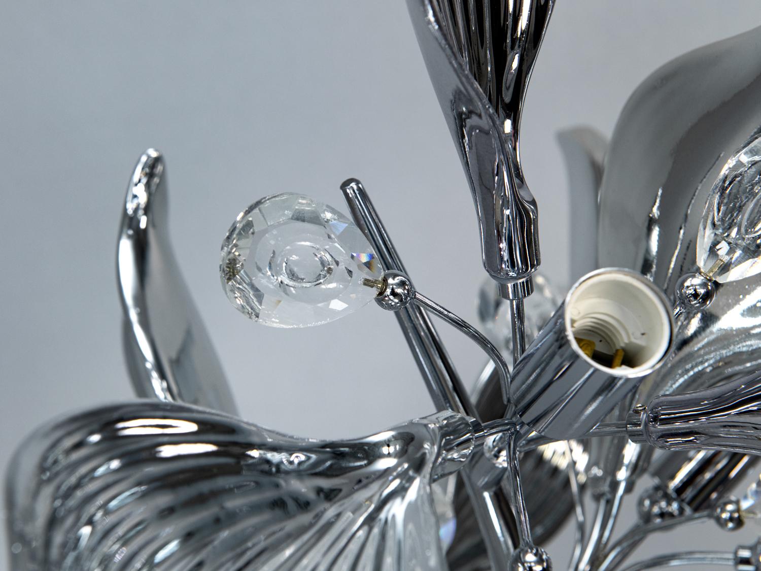 Торшер з керамічними елементами на 5 ламп Хром (7229-5F HR) - фото 3 Торшер з керамічними елементами на 5 ламп Хром (7229-5F HR) - фото 3