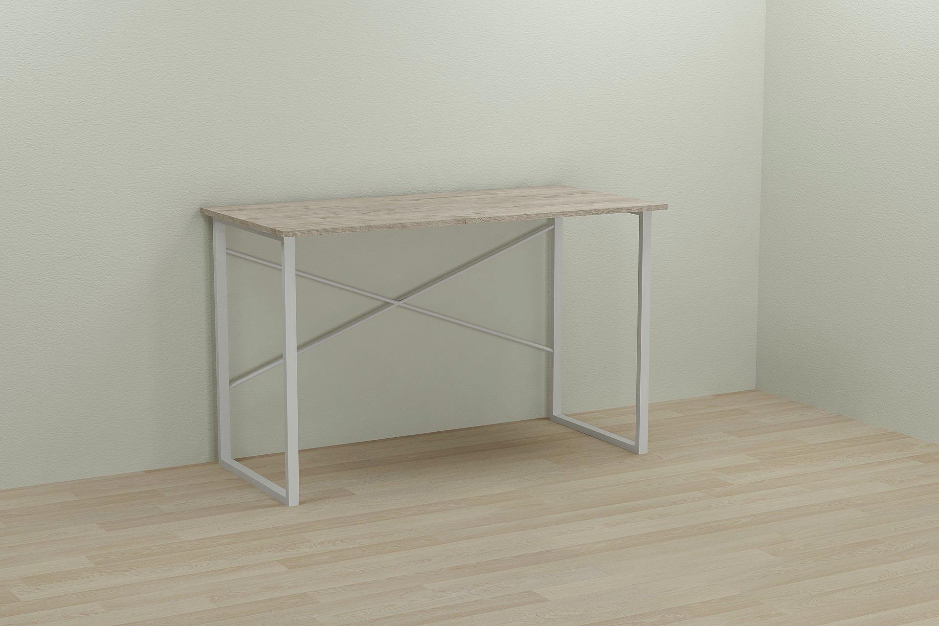 Письменный стол компьютерный Ferrum-decor Дейв 75x140x70 см Белый/ДСП Дуб Шервуд - фото 1 Письменный стол компьютерный Ferrum-decor Дейв 75x140x70 см Белый/ДСП Дуб Шервуд - фото 1