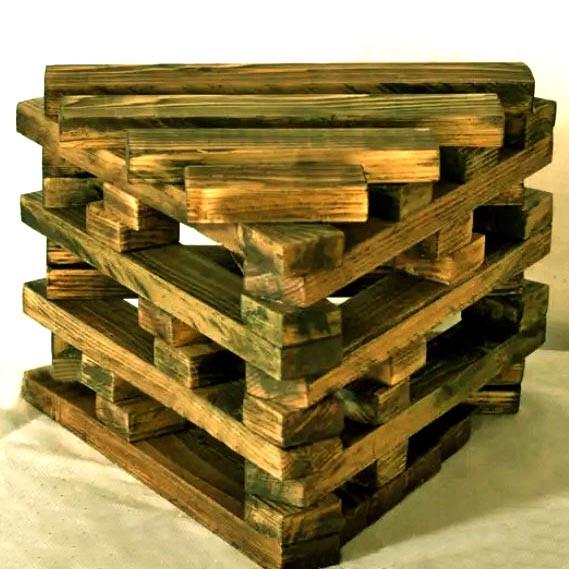 Светильник настольный из дерева Симпсон Мускат (НСС-001807)