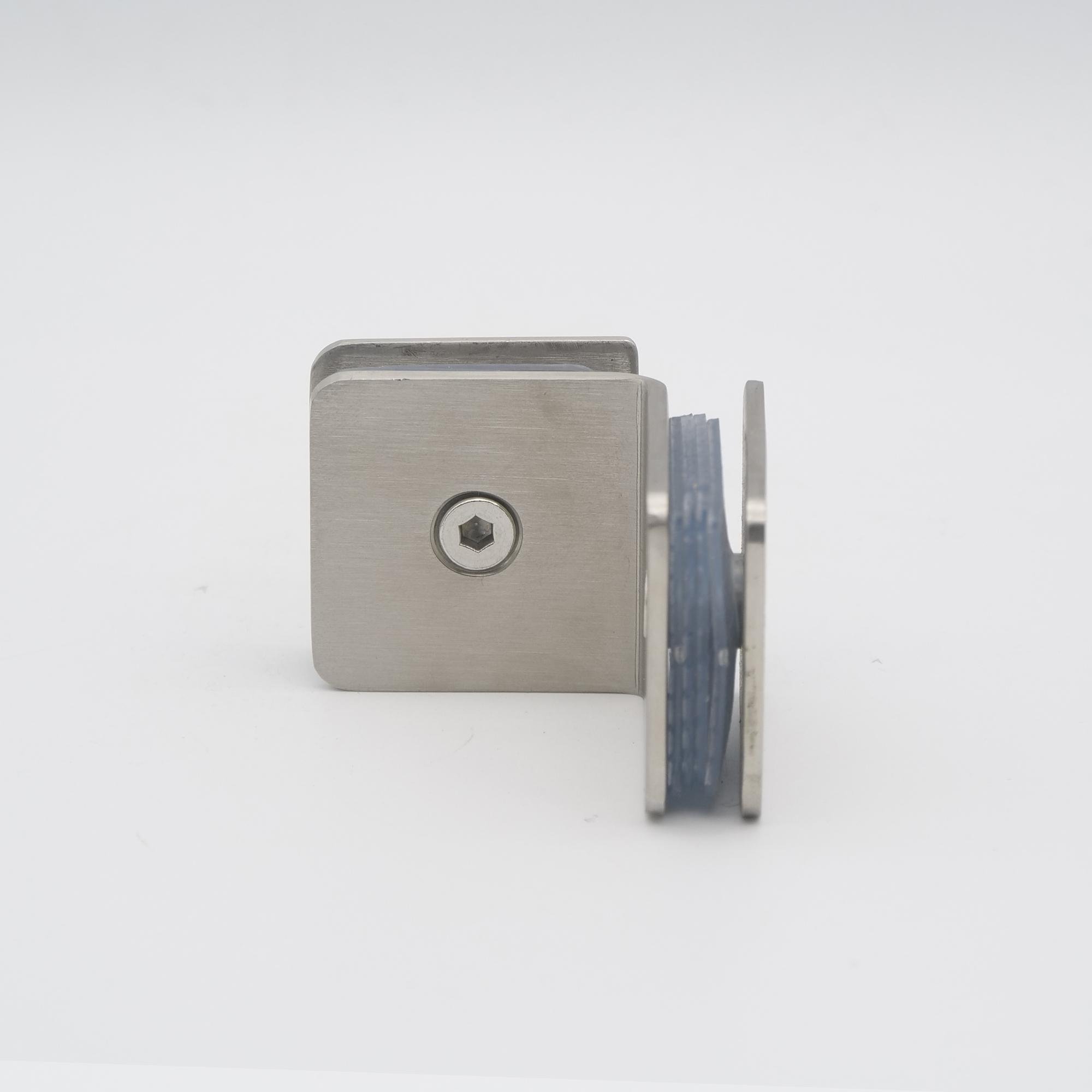 Стеклодержатель стекло/стекло 90 градусов матовая нержавеющая сталь - фото 3 Стеклодержатель стекло/стекло 90 градусов матовая нержавеющая сталь - фото 3