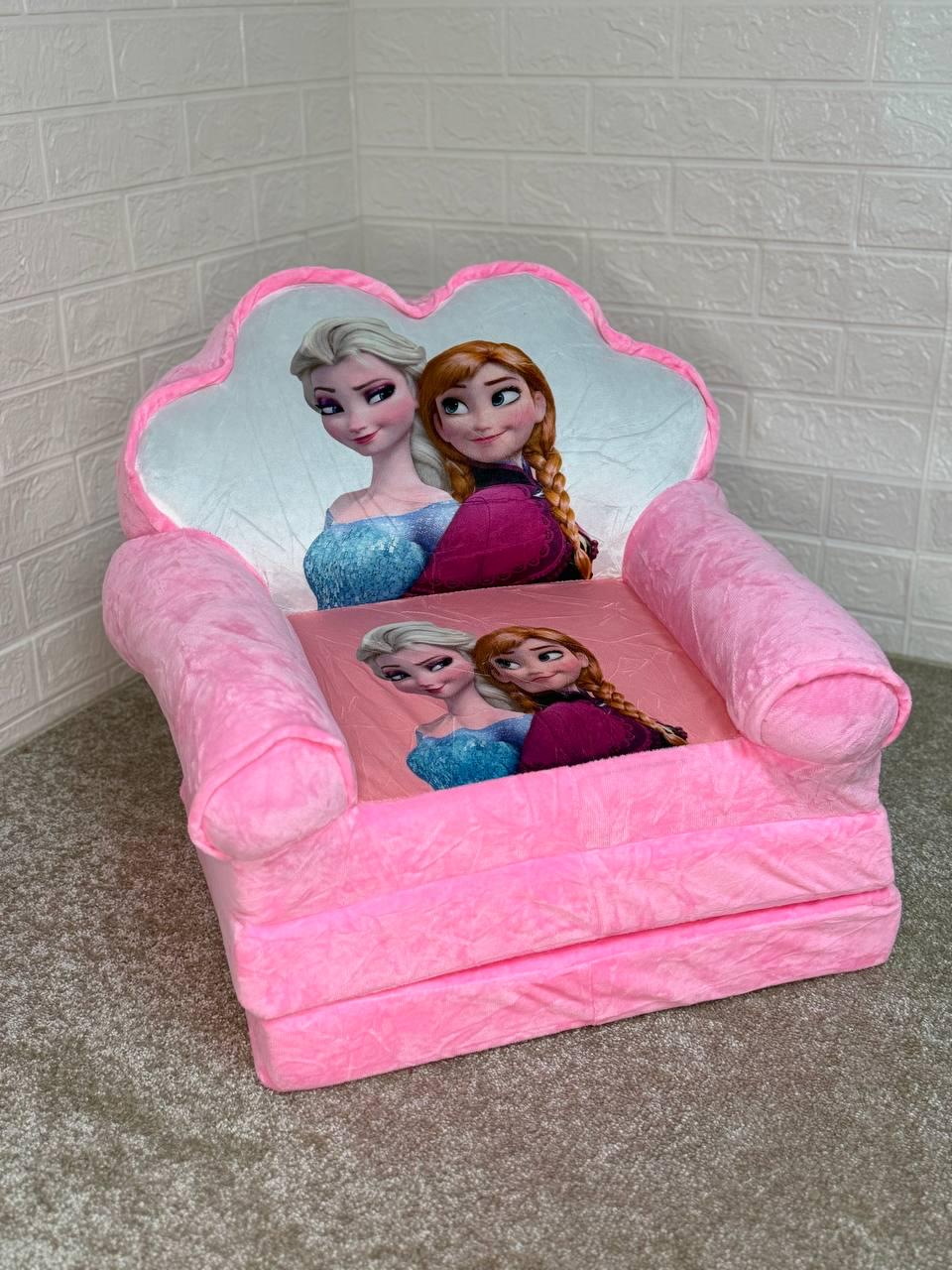 Крісло м'яке дитяче плюшеве Ельза і Анна крижане серце безкаркасне (388192) Крісло м'яке дитяче плюшеве Ельза і Анна крижане серце безкаркасне (388192)