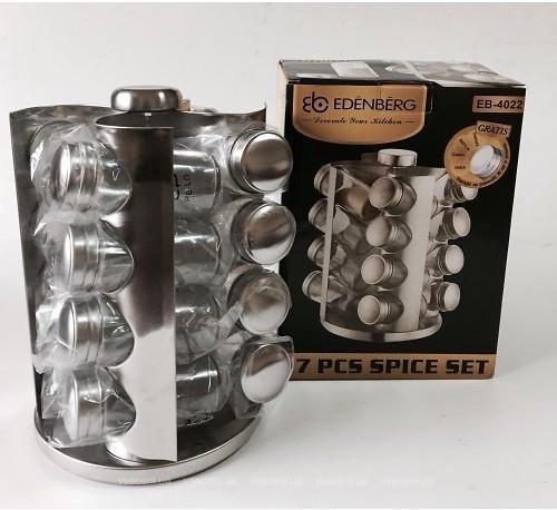 Набор для специй на подставке Edenberg EB-4022 16 емкостей из нержавеющей стали (2530557665)
