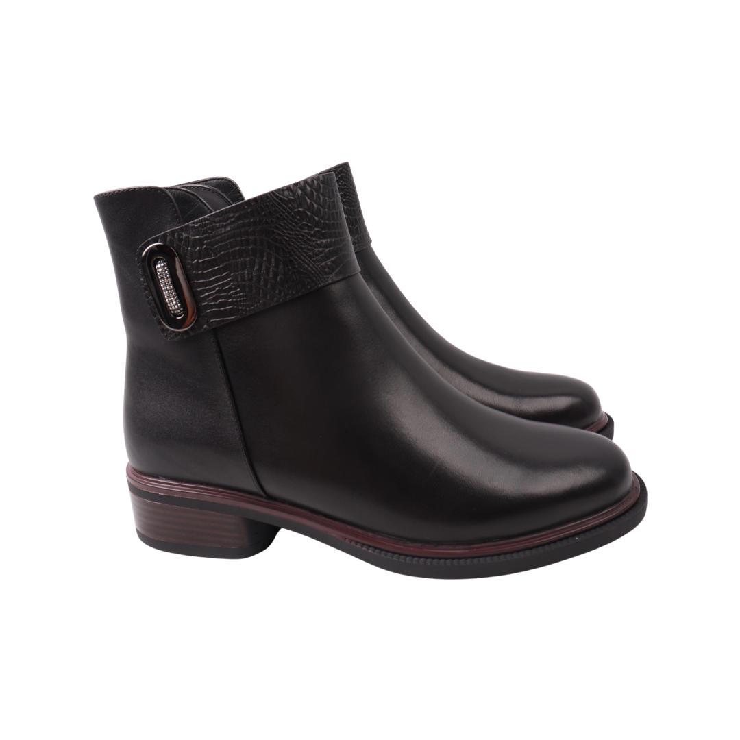 Ботинки женские Vidorcci из кожи р. 39 Черный (25-22ZHC) Ботинки женские Vidorcci из кожи р. 39 Черный (25-22ZHC)