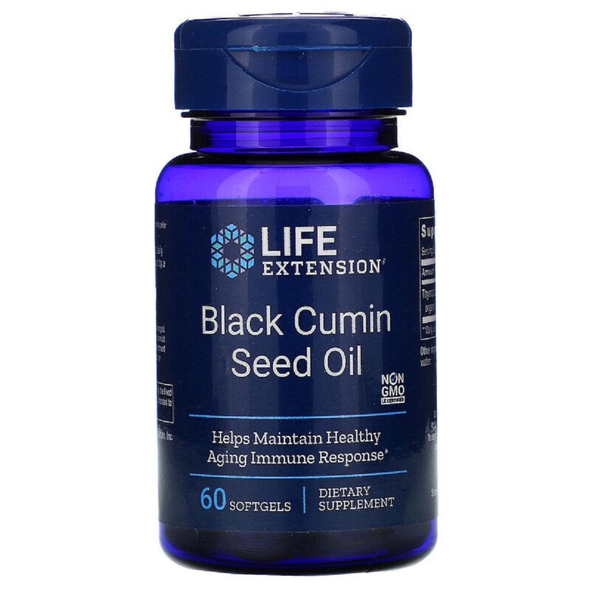 Масло семян черного тмина Life Extension Black Cumin Seed Oil 60 капсул