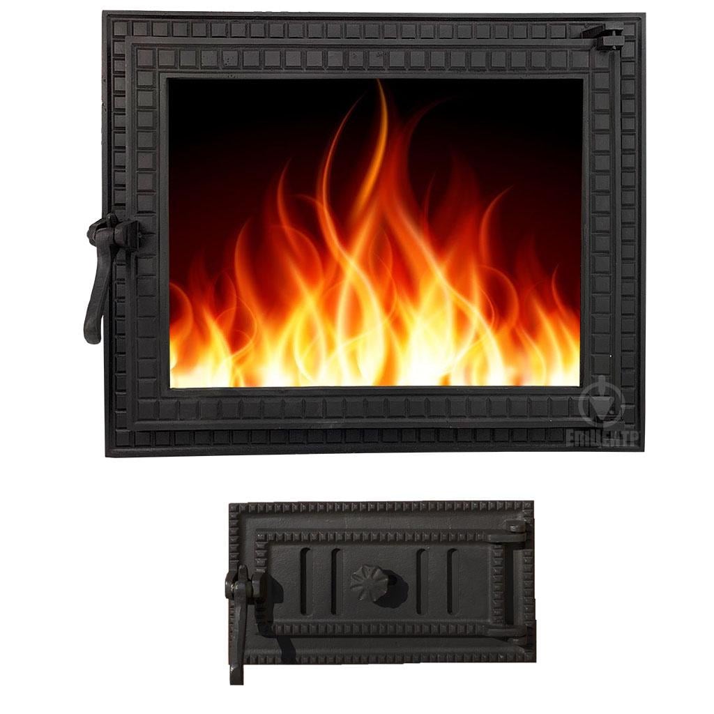 Дверцята для печі роздільні Iron Fire Daniel 560х450 мм з піддувалом (1488)