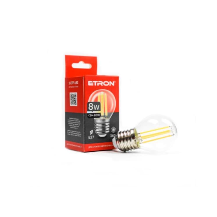 Лампа світлодіодна ETRON Filament Power 1-EFP-142 G45 8W 4200K E27 (27844751)