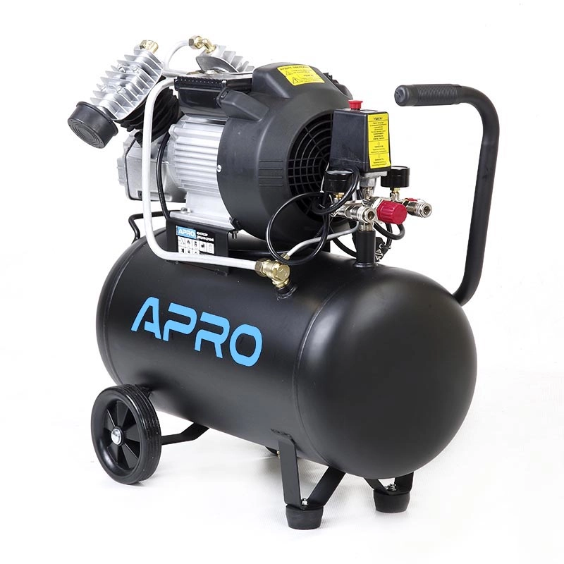 Компрессор двухцилиндровый Apro OFD-50MX 2,2 кВт 416 л/мин 8 бар 50 л 2 крана/масло 0,2 л (850178) - фото 2 Компрессор двухцилиндровый Apro OFD-50MX 2,2 кВт 416 л/мин 8 бар 50 л 2 крана/масло 0,2 л (850178) - фото 2