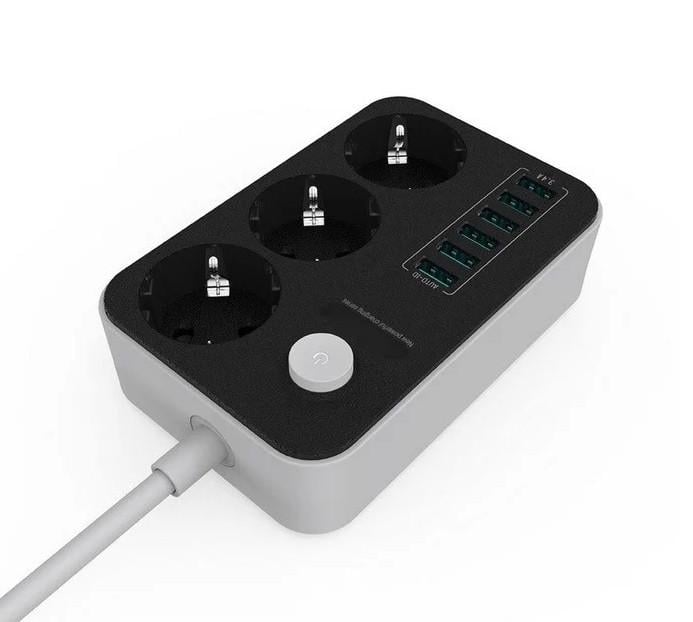 Мережевий подовжувач SE3631 3 розетки/6хUSB 1,6 м (1387821262)