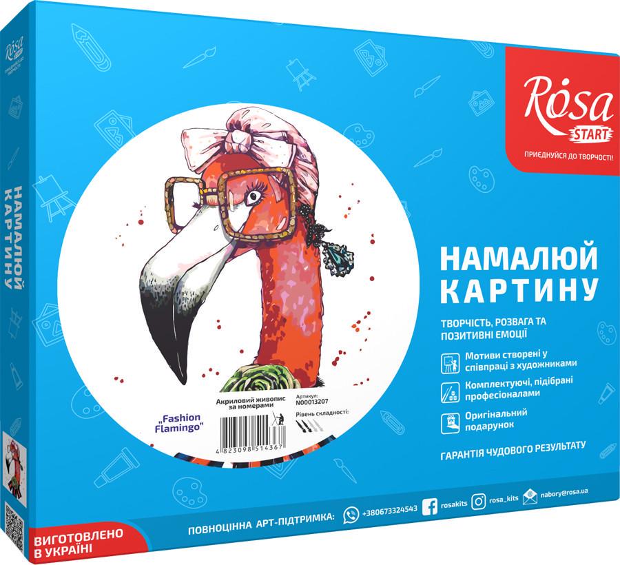 Картина за номерами ROSA Fashion Flamingo N00013207 35х45см (RLT13313) - фото 2