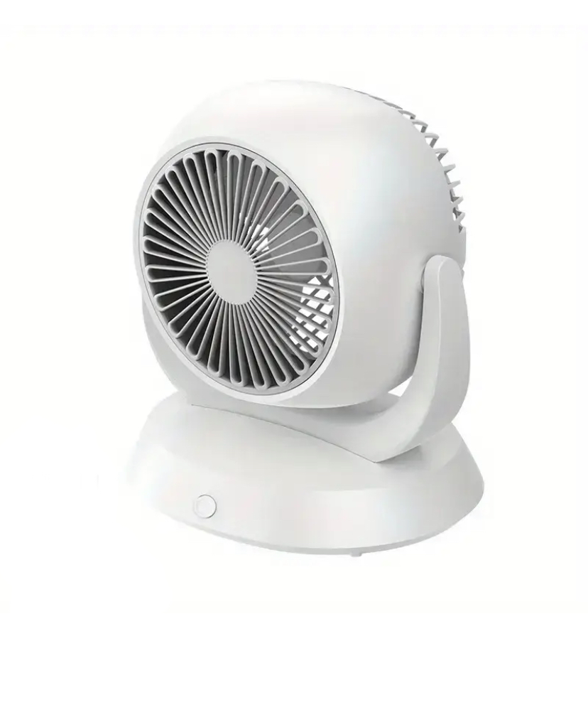 Вентилятор настольный Design F3 Type-C 4 режима 20x20x9 см Белый (30151453В)