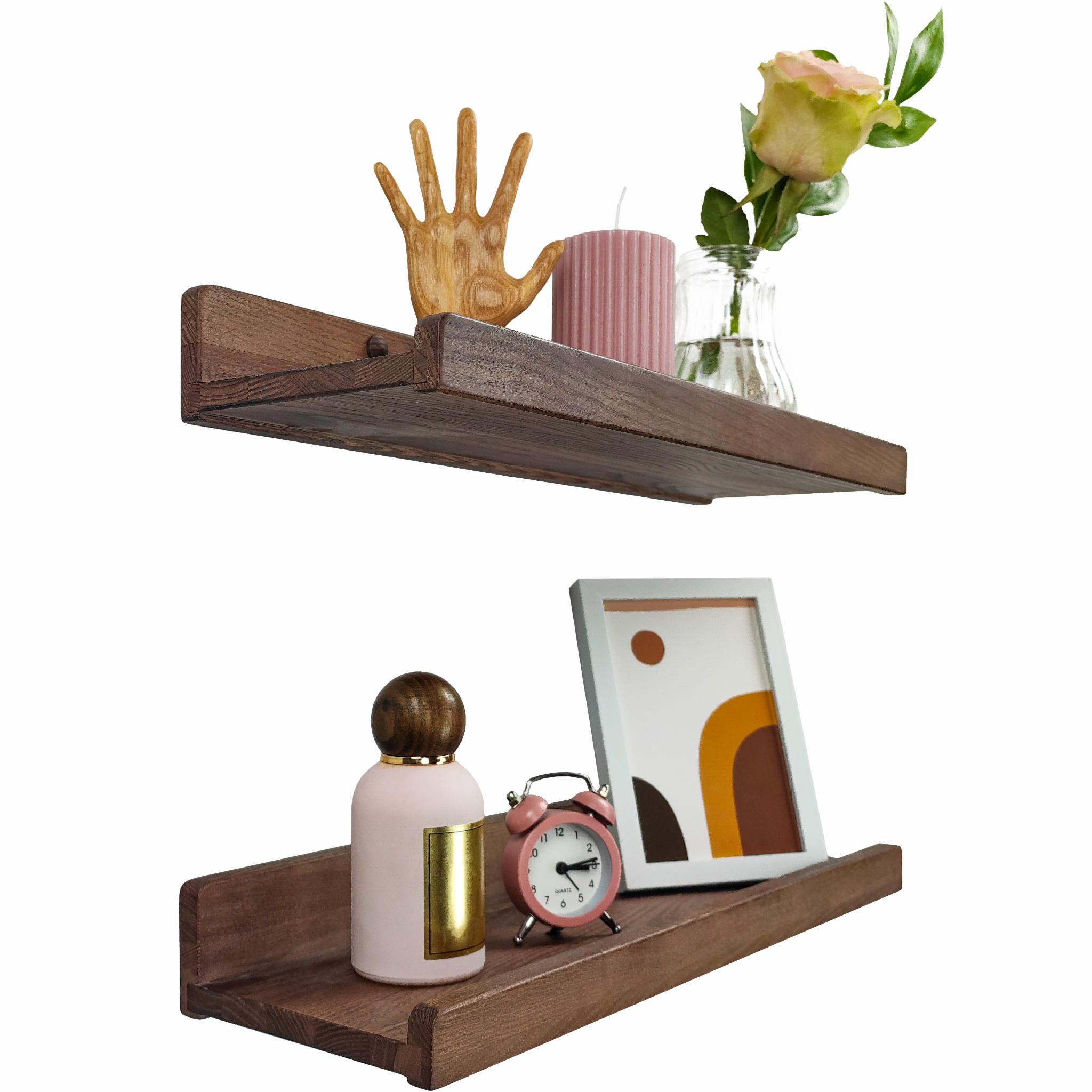 Полки навесные U-форма 40х13,6х5,6 см Американский орех (100065) - фото 5 Полки навесные U-форма 40х13,6х5,6 см Американский орех (100065) - фото 5