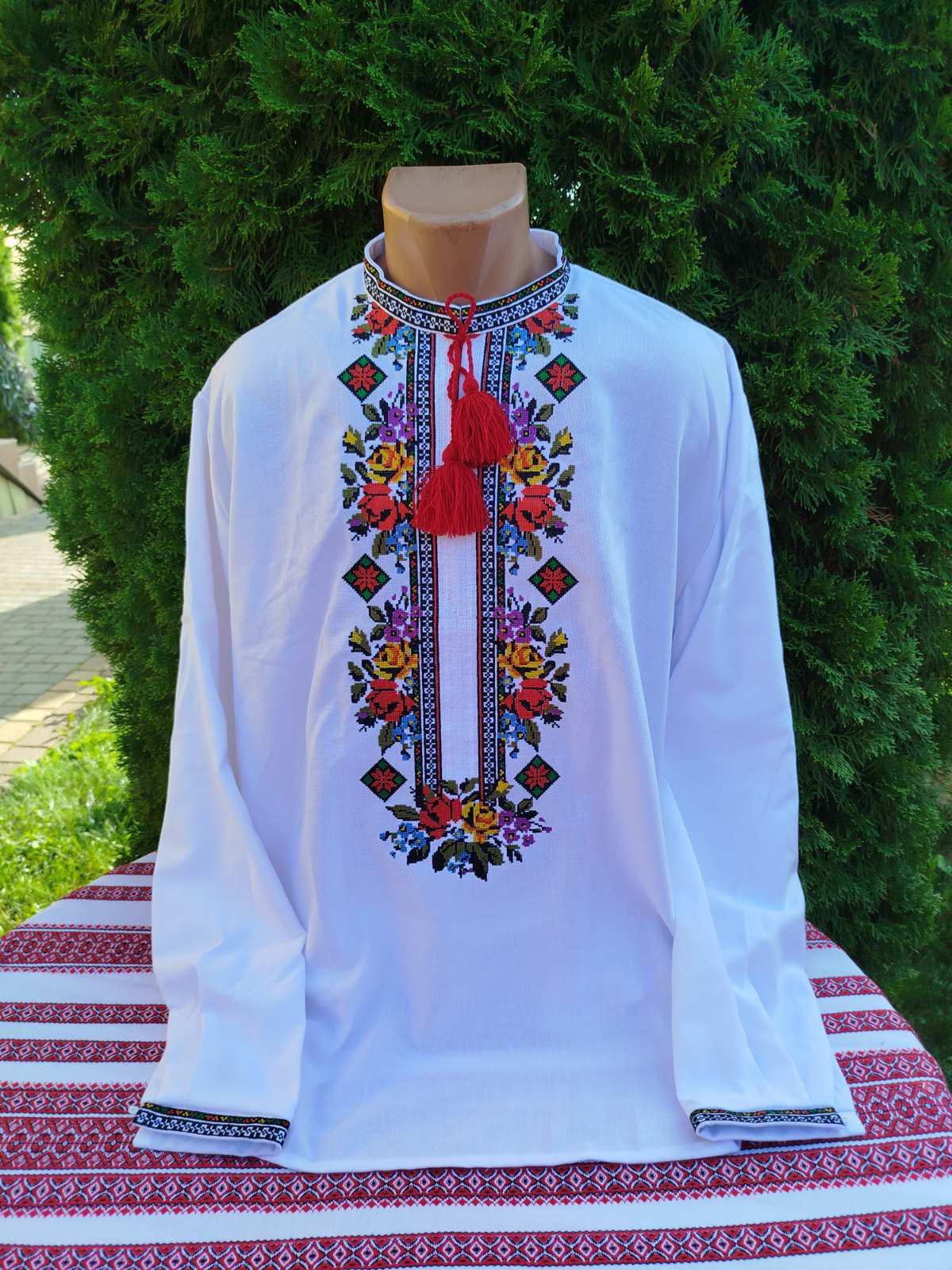 Вишиванка чоловіча Букет р. 56 Білий (29378116)