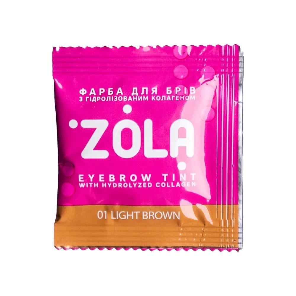 Краска для бровей с коллагеном Zola Eyebrow Tint With Collagen саше 5 мл 01 Light Brown (011166)