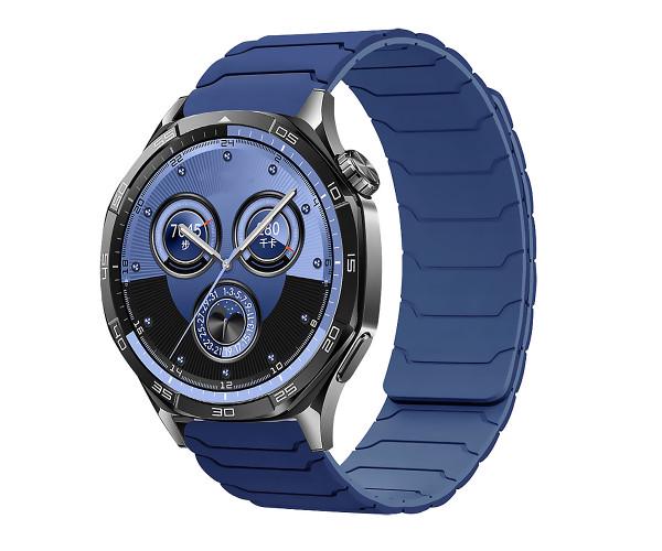 Ремешок Silicone Magnetic для смарт-часов Amazfit T-Rex 3 22 мм Синий