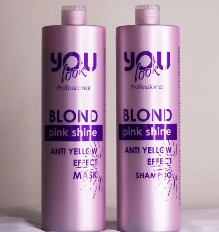 Набір для волосся You Look Blond Pink Shine Anti-Yellow нейтралізація жовто-жовтогарячих відтінків 1000 мл - фото 3