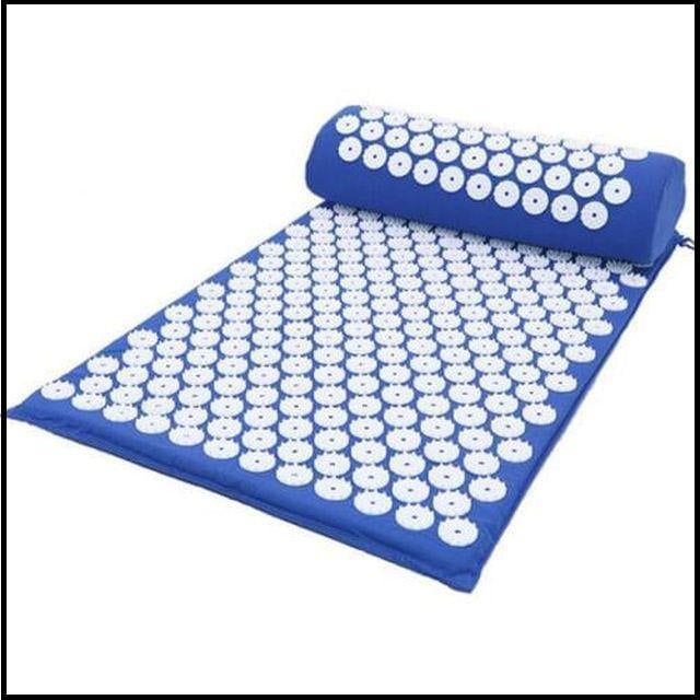 Коврик ортопедический массажный Acupressure mat с подушкой цвет Синий (HF-00008685) Коврик ортопедический массажный Acupressure mat с подушкой цвет Синий (HF-00008685)