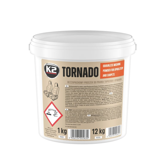 Засіб для миття та очищення обивки та килимів K2 PRO TORNADO 1KG