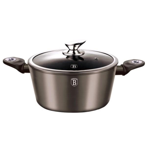 Каструля з кришкою Berlinger Haus BH-1236 6 л Чорний (14392048)