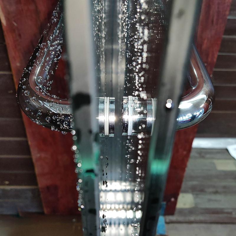 Душевая дверь в нишу KOER SR SD03-140x200-TR-01 прозрачное стекло Easy Clean 8 мм Хром (KR5385) - фото 5