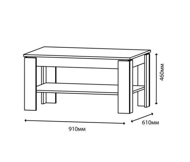 Стіл журнальний Еверест 910 Дуб сонома (26760746) - фото 3 Стіл журнальний Еверест 910 Дуб сонома (26760746) - фото 3