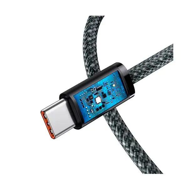 Кабель BASEUS Dynamic Series Fast Charging Data Cable Type-C to Type-C CALD000216 100W 1 м Slate Grey - фото 4