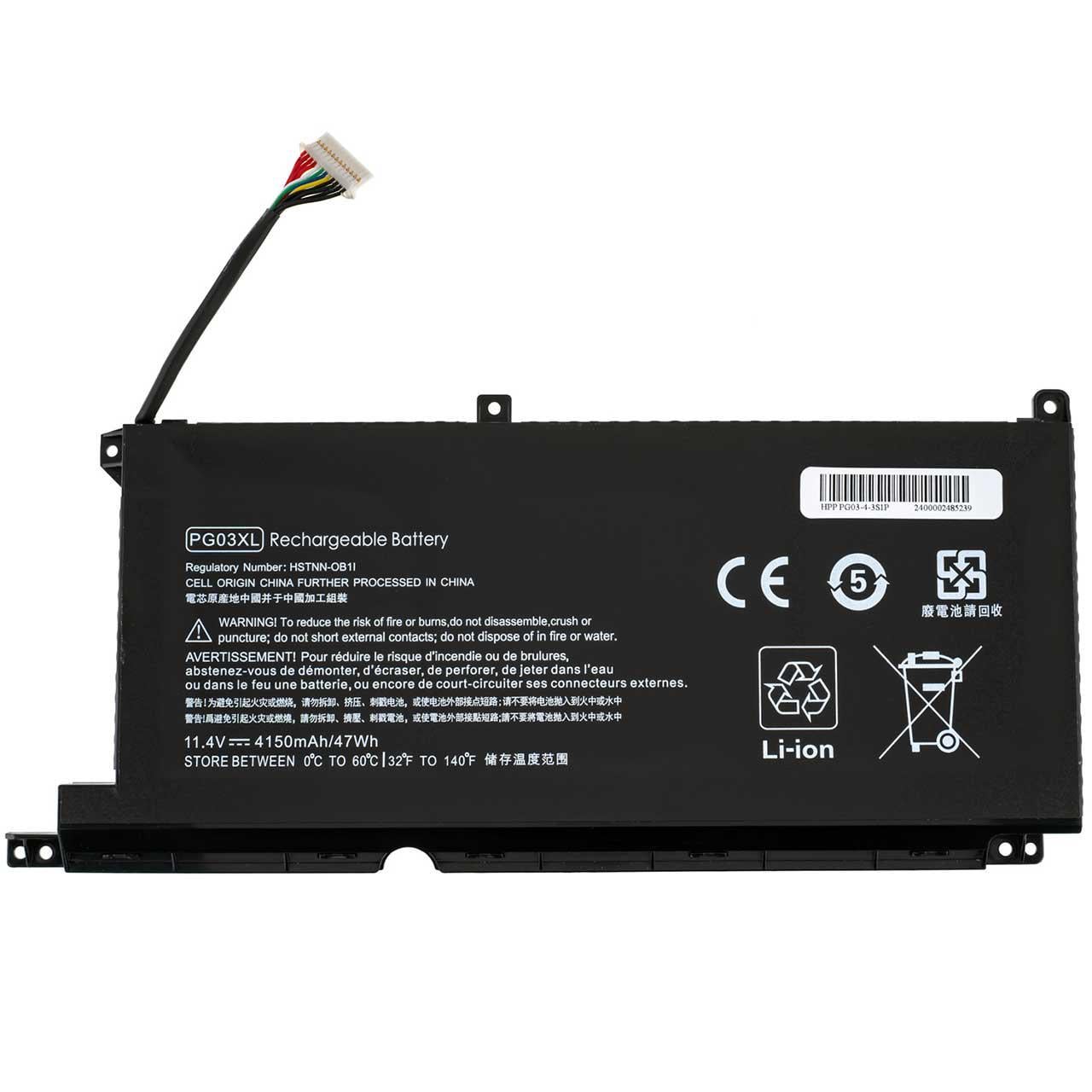Аккумулятор для ноутбука HP Pavilion Gaming 16-A 4150 mAh 114V 47 Wh