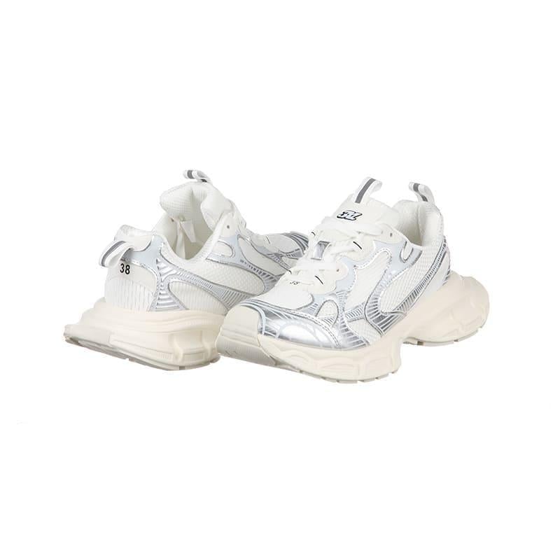 Кроссовки женские Hoseily E7299-9 текстильные р. 38 Серебряный (20434)